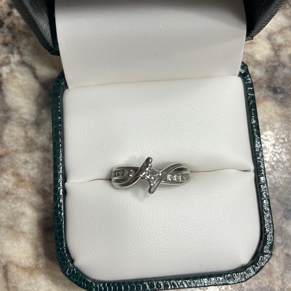 Ring from Kay Jewelers. White gold.
